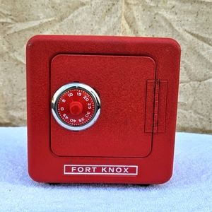 Vintage Fort Knox Metal Toy Safe Combination Coin Bank